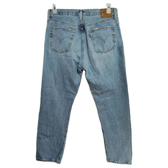 Levi's 501 Distressed Classic Straight Jeans Light Blue Sz 34 x28 - Picture 3 of 12